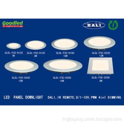 DALI 4 in 1 PWM Dimmable Round LED Panel Light 40W Surface